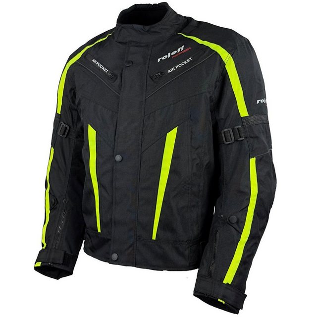 roleff Motorradjacke RO548 - Neongelb, wasserdicht, atmungsaktiv & mit Prot günstig online kaufen