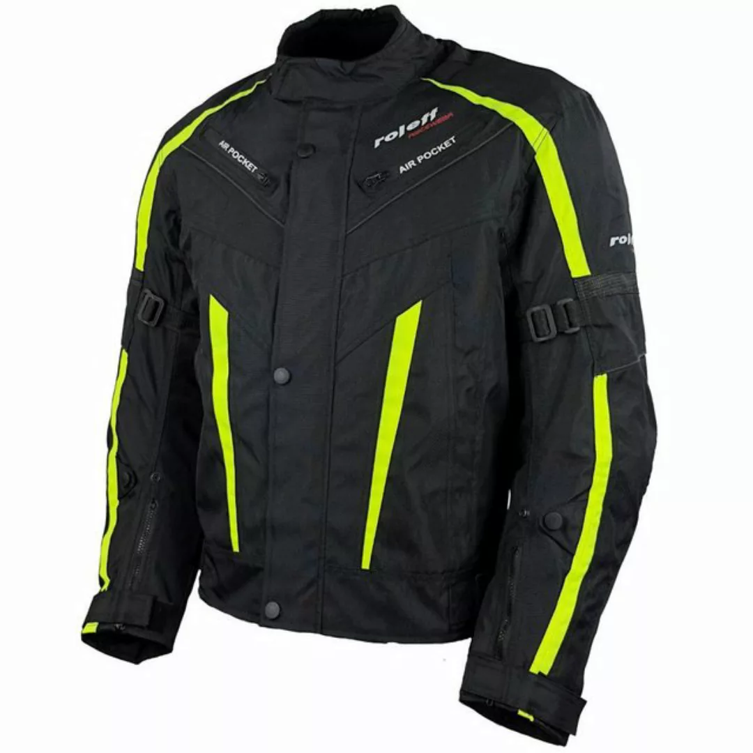 roleff Motorradjacke RO548 - Neongelb, wasserdicht, atmungsaktiv & mit Prot günstig online kaufen