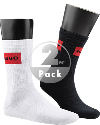HUGO Socken QS Rib Lab Col 2er Pack 50468435/401 günstig online kaufen
