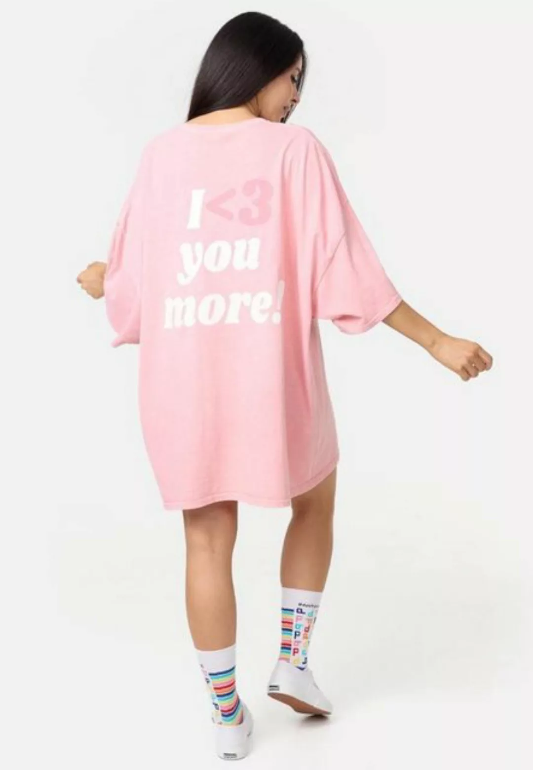 Worldclassca T-Shirt Worldclassca Oversized Print I Love T-Shirt lang Tee S günstig online kaufen