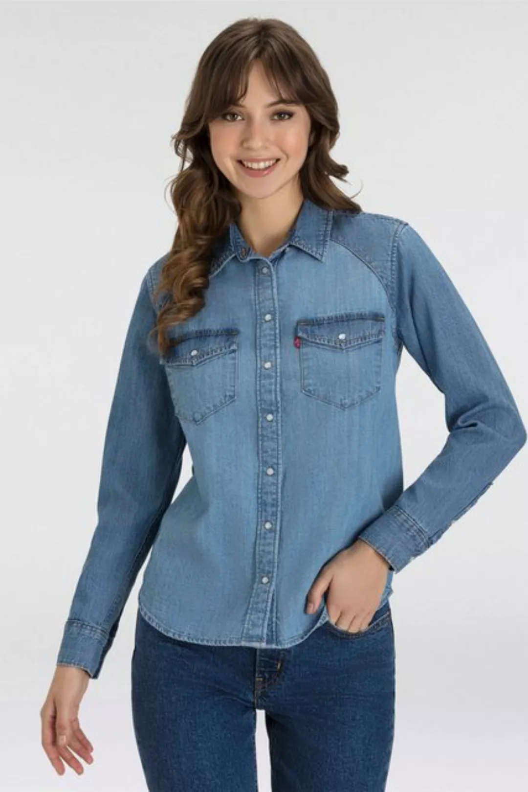 Levi's® Jeansbluse ESSENTIAL WESTERN mit Brusttaschen mit Druckknöpfen günstig online kaufen