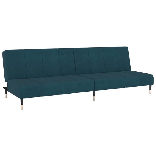 vidaXL Schlafsofa, Sofa 2-Sitzer Blau Samt günstig online kaufen