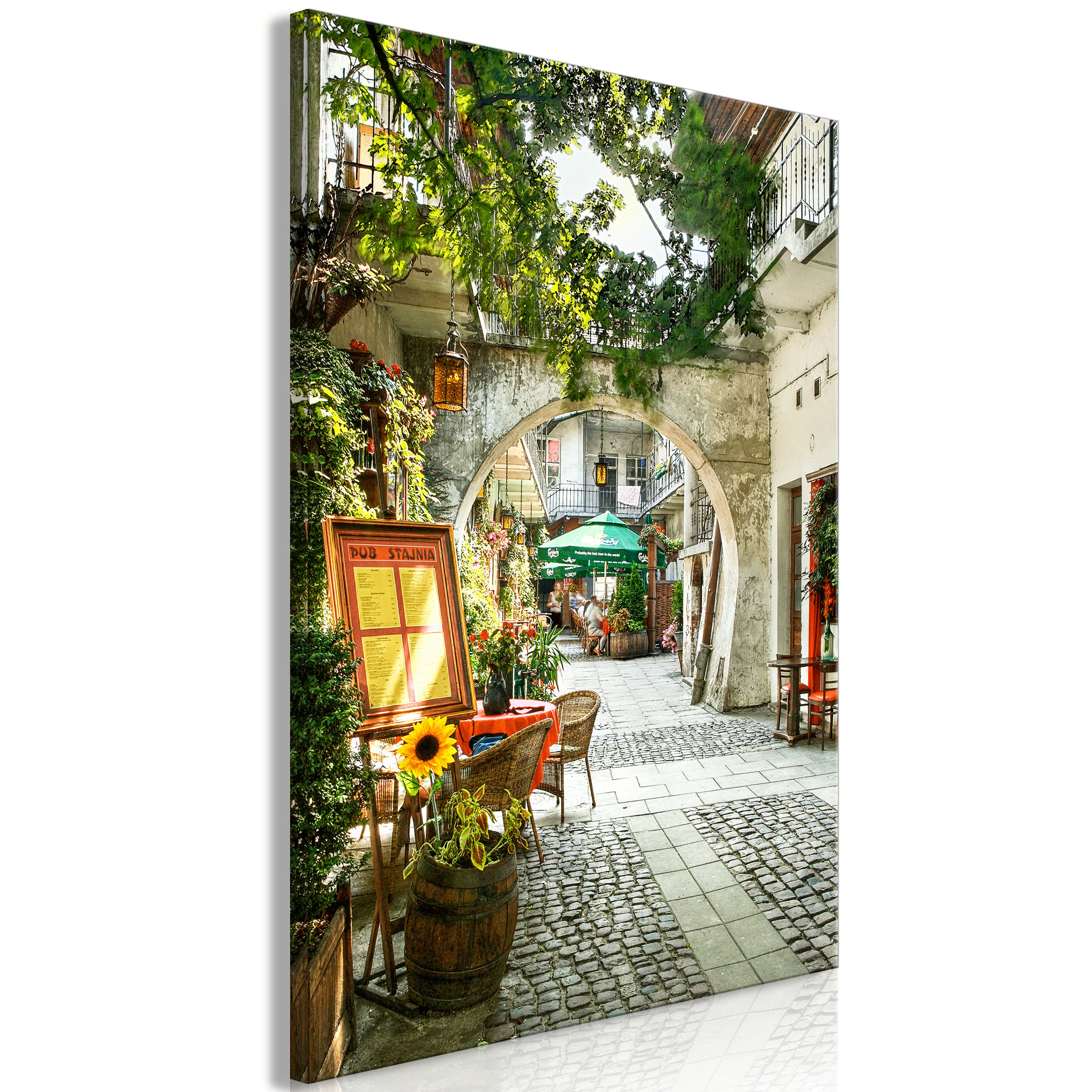 Wandbild - Cracow: Sunny Pub (1 Part) Vertical günstig online kaufen