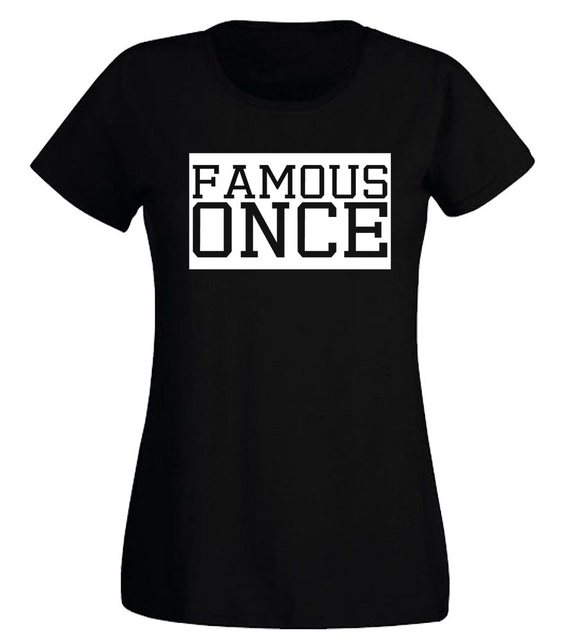 G-graphics T-Shirt Damen T-Shirt - Famous once Slim-fit-Shirt, mit Frontpri günstig online kaufen