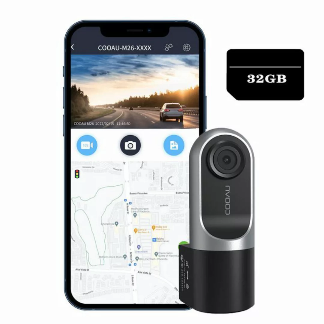 COOAU Dashcam Auto Vorne,1080P FHD Autokamera mit F 1,8-Objektiv Dashcam (H günstig online kaufen