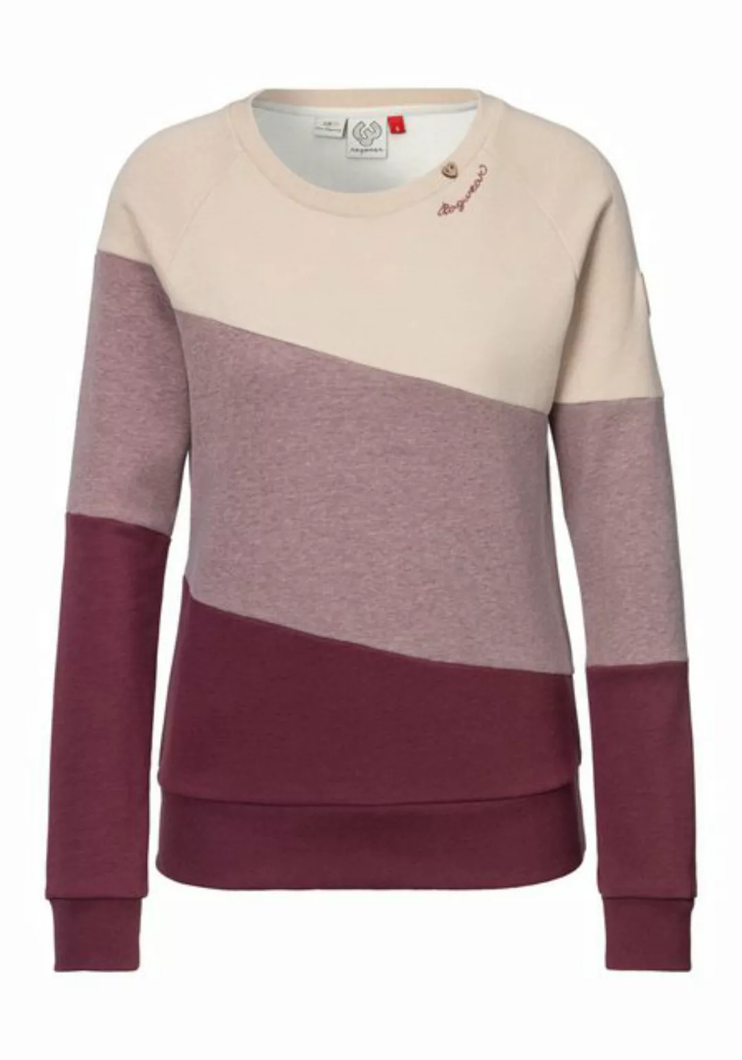 Ragwear Sweater JOHANKA BLOCK Crew Neck im Color-Blocking Design günstig online kaufen