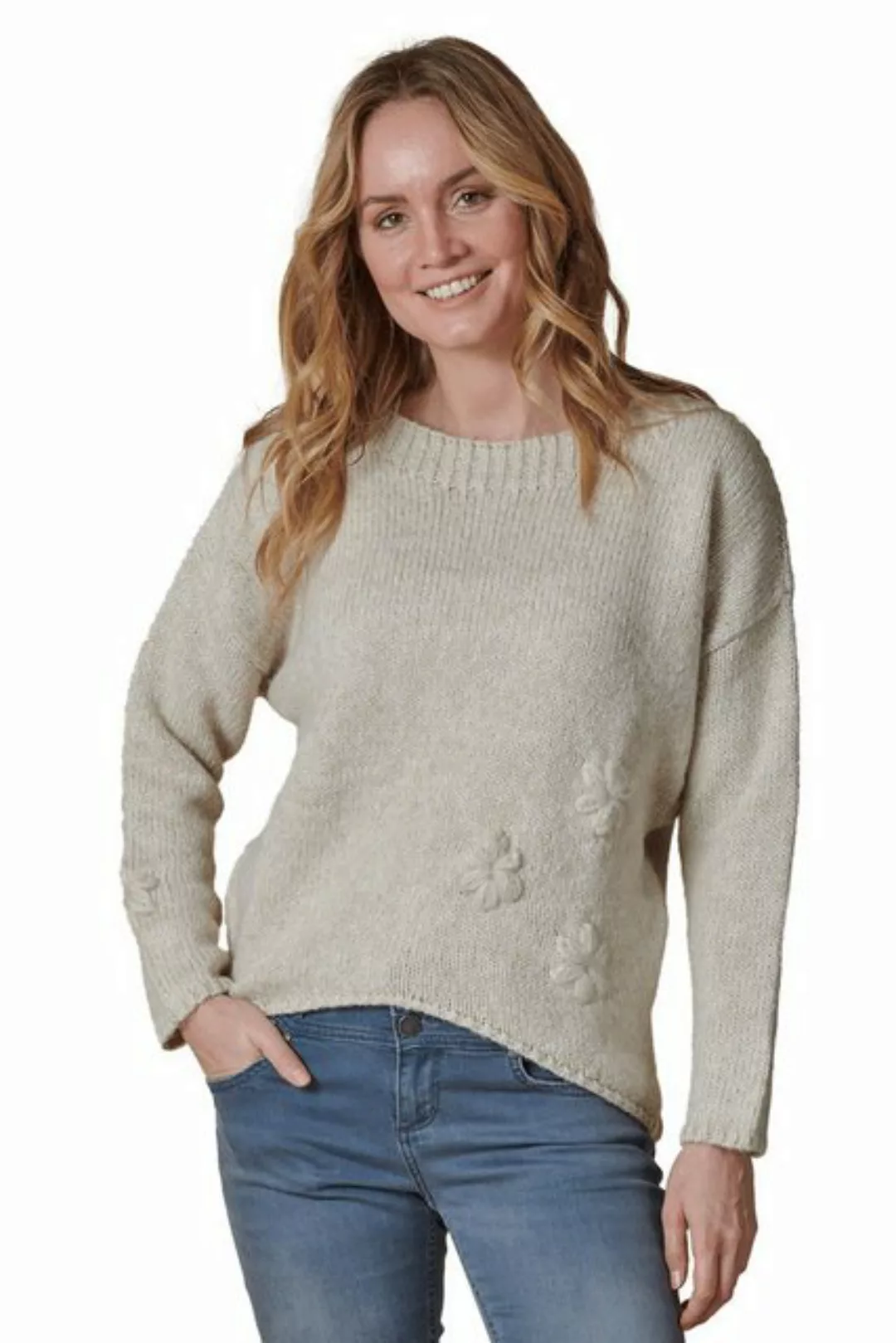 Zhrill Strickpullover "NINA", mit gestrickten Blumen günstig online kaufen