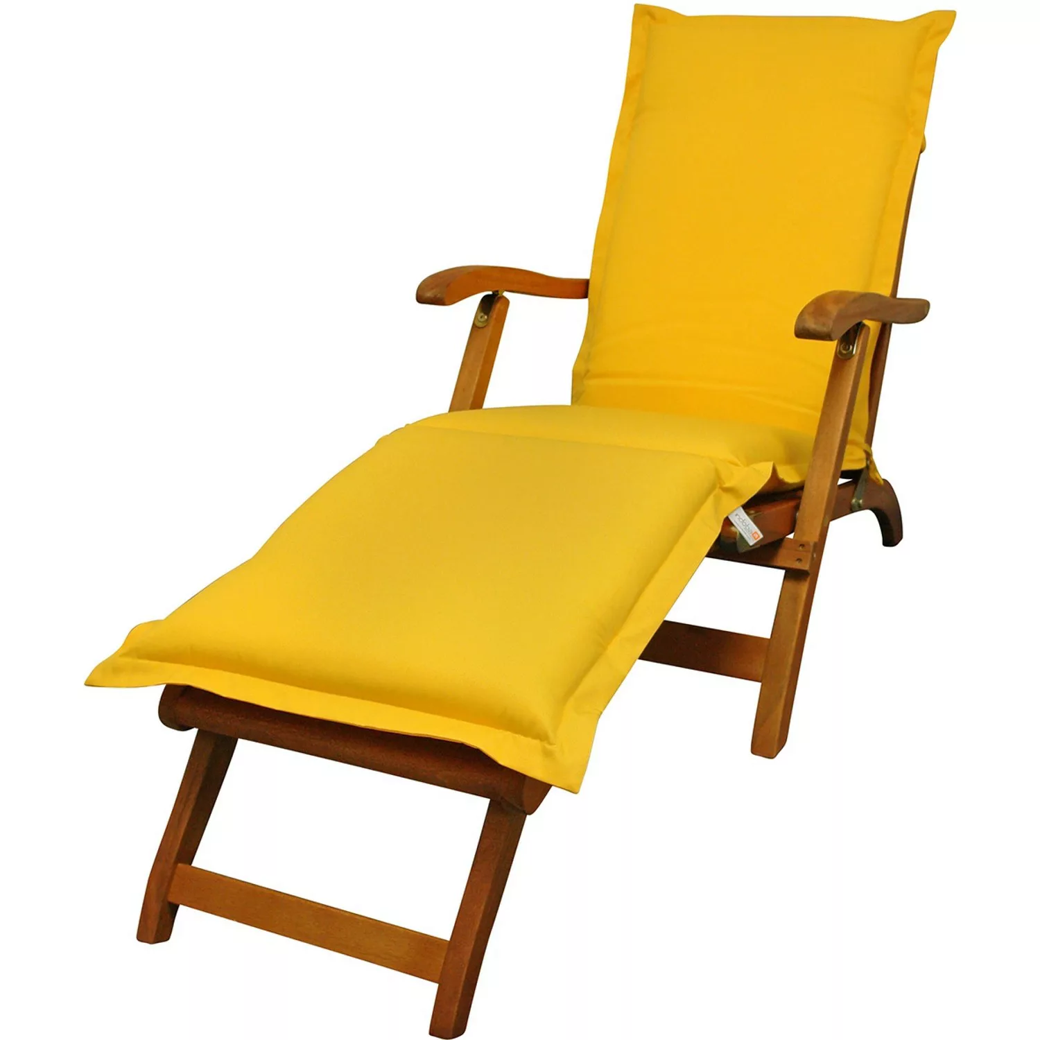 indoba® Polsterauflage Deck Chair Premium 95°C vollwaschbar Gelb 190x50 cm günstig online kaufen