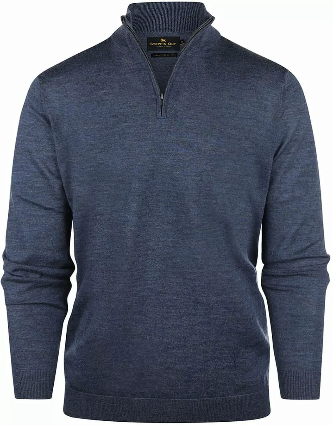 Steppin' Out Half Zip Pullover Merinowolle Indigo Blau - Größe XXL günstig online kaufen