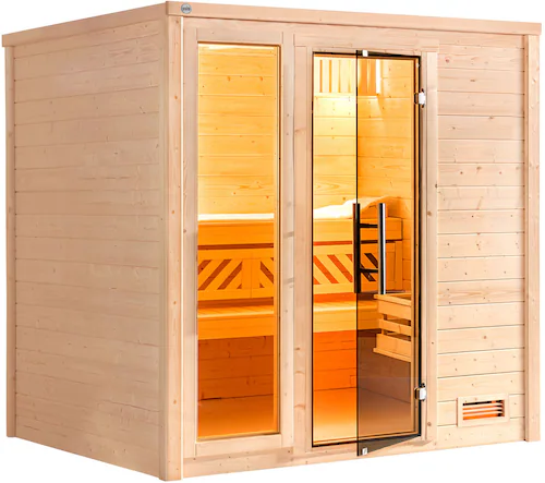 Weka Sauna Bergen 2, Glastür Graphit, mit Fenster günstig online kaufen