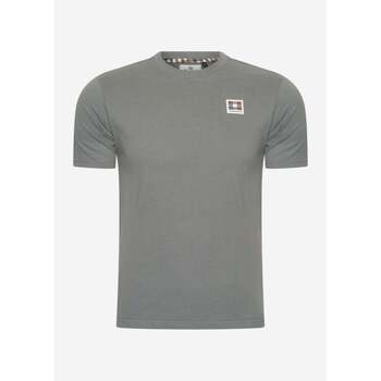 Aquascutum  T-Shirts & Poloshirts Active club check patch t-shirt - brown günstig online kaufen