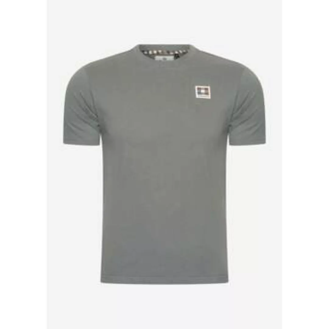 Aquascutum  T-Shirts & Poloshirts Active club check patch t-shirt - brown günstig online kaufen