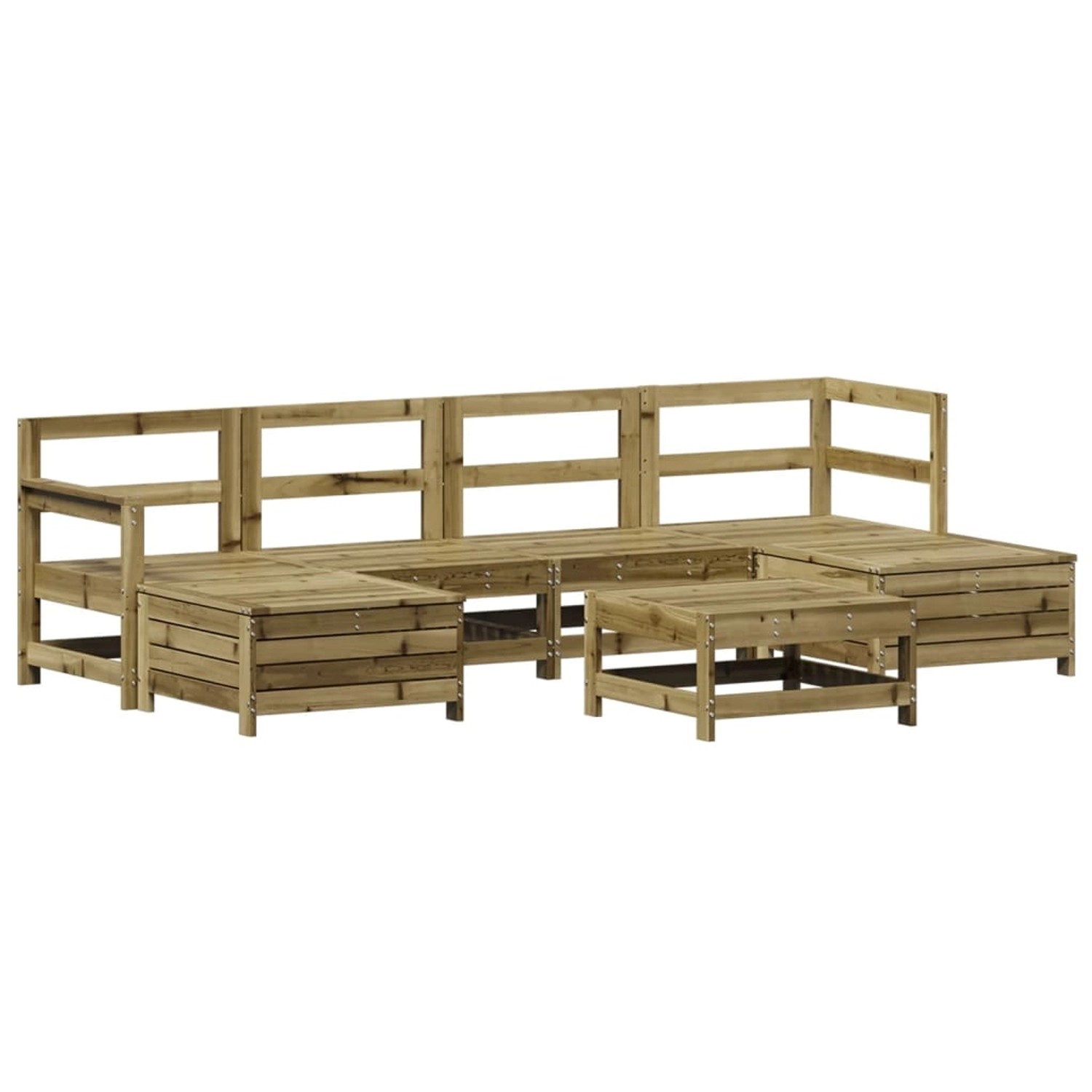 vidaXL 7-Tlg Garten-Sofagarnitur Kiefernholz Imprägniert 3250991 günstig online kaufen