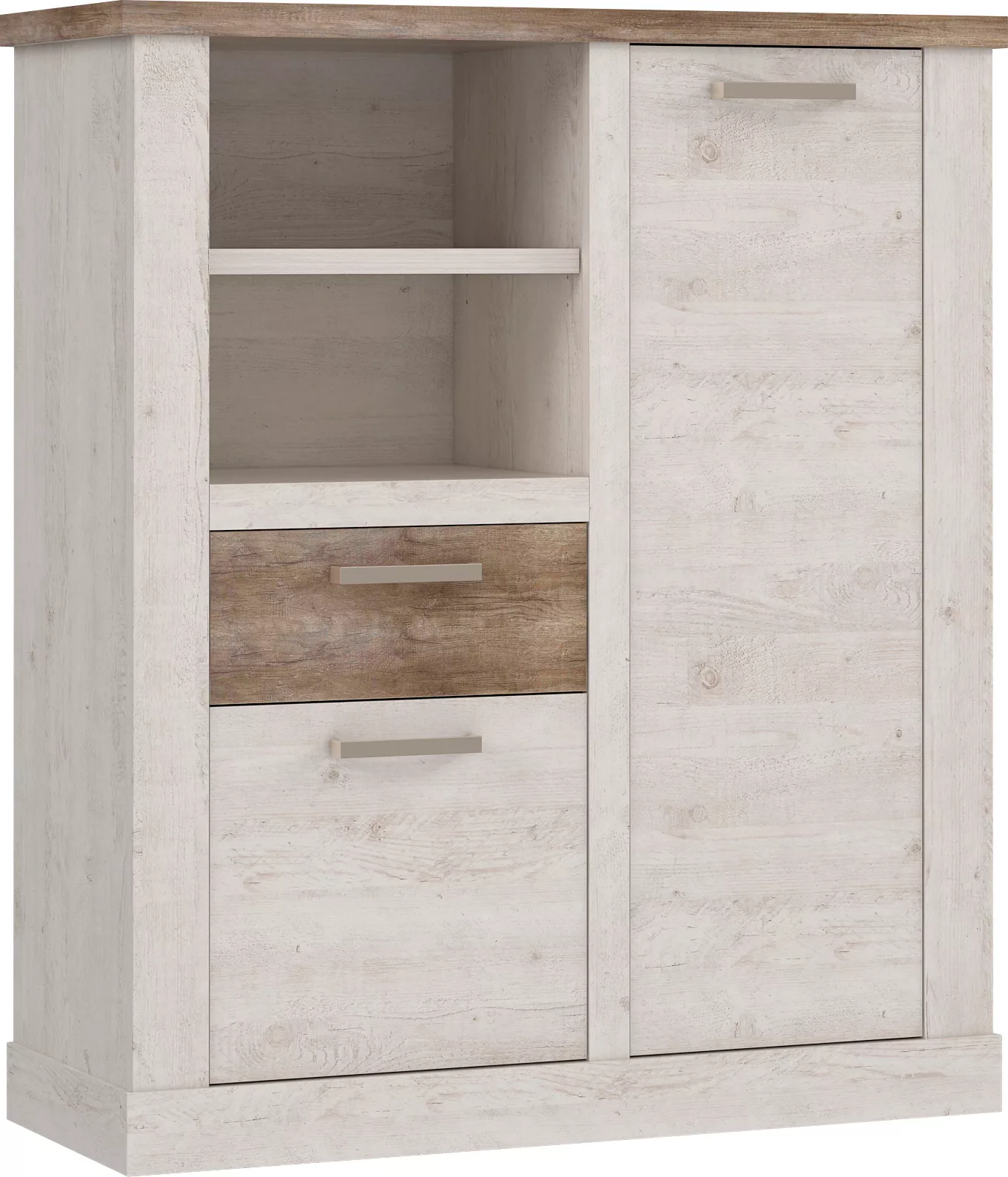 FORTE Highboard "Duro", Mehrzweckschrank mit Türen & Schublade, Landhaussti günstig online kaufen