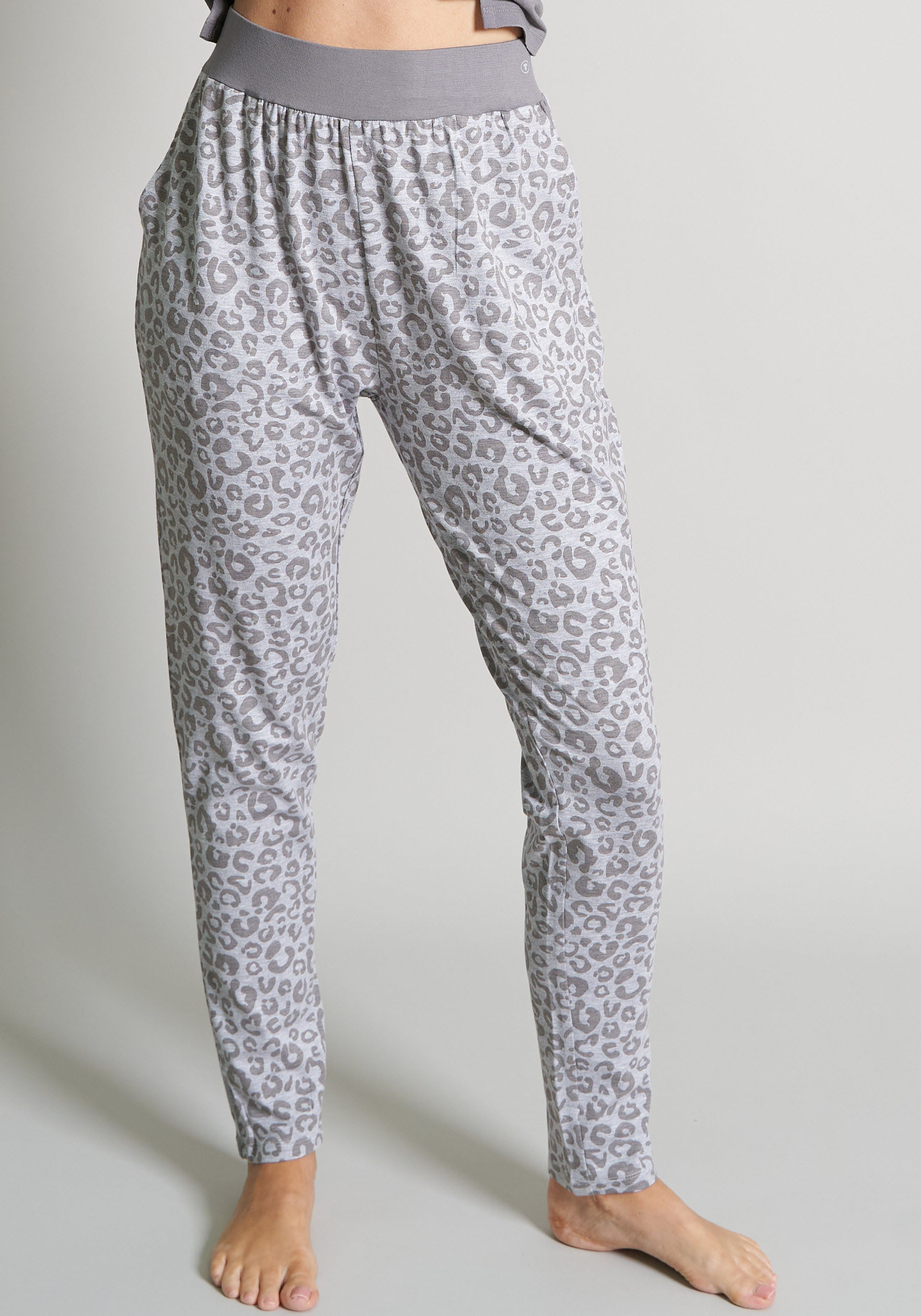 TOM TAILOR Loungehose "Victoria", Animal-Look, breiter elastischer Bund günstig online kaufen