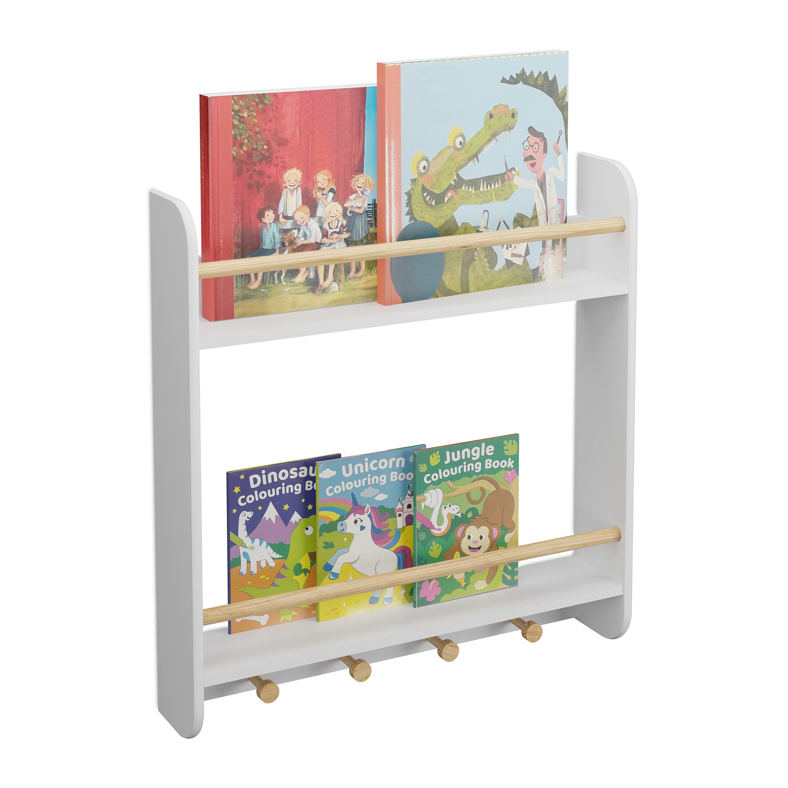 relaxdays Kinderregal 2 Ablagen und 4 günstig online kaufen