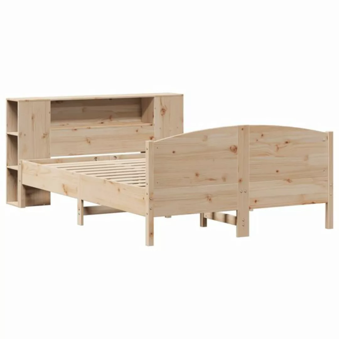 vidaXL Bett Massivholzbett mit Regal ohne Matratze 135x190 cm Kiefer günstig online kaufen