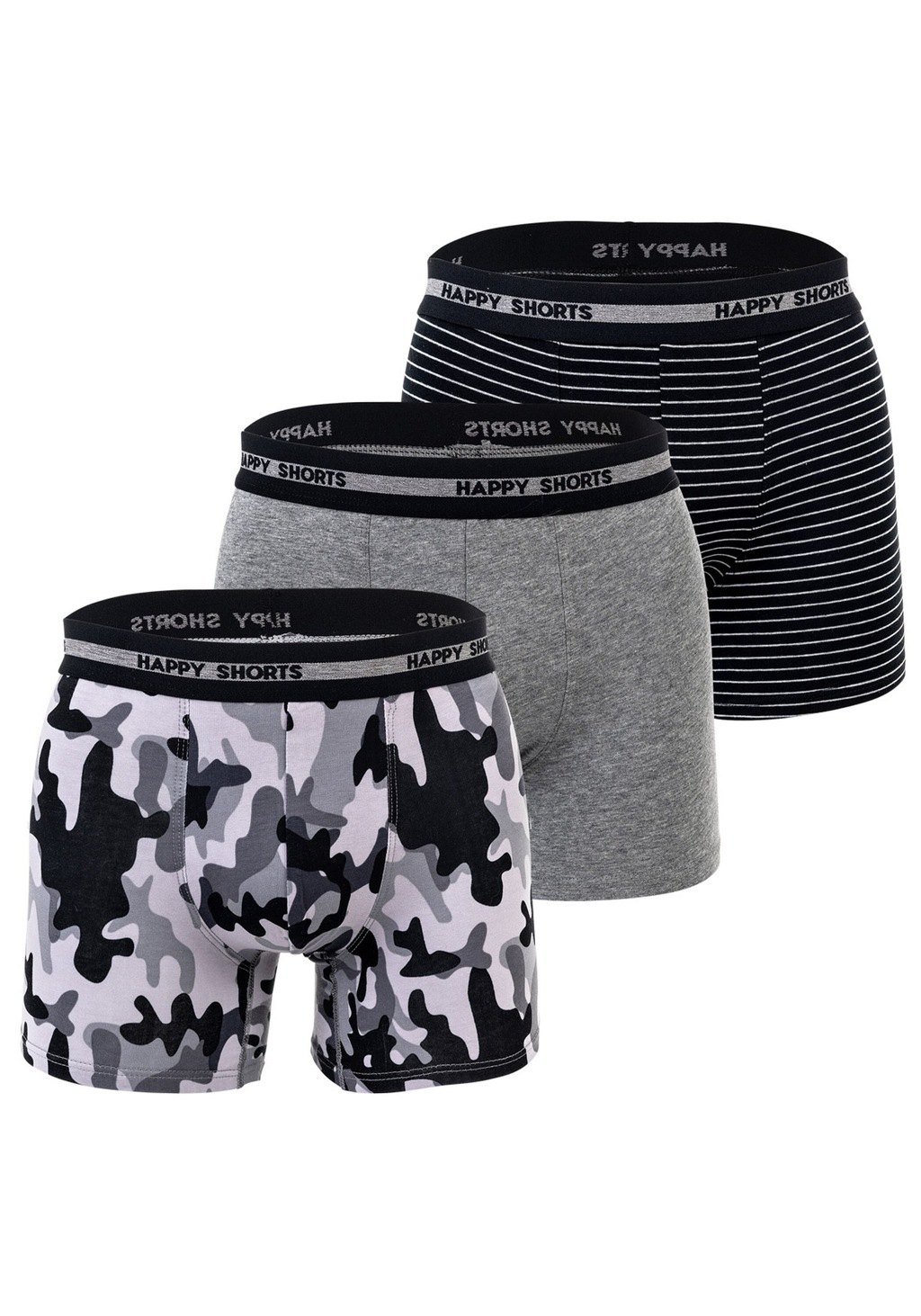 HAPPY SHORTS Boxershorts "Boxershort 3er Pack" günstig online kaufen