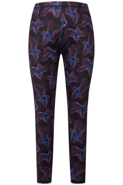 Ulla Popken Lederimitathose Funktionsleggings Wellen schnelltrocknend recyc günstig online kaufen