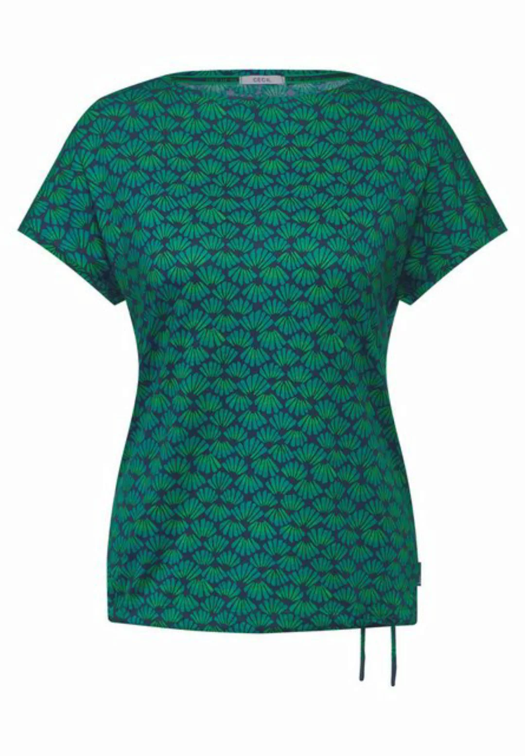 Cecil T-Shirt Cecil T-Shirt mit Print in Fresh Apple Green (1-tlg) Tunnelzu günstig online kaufen