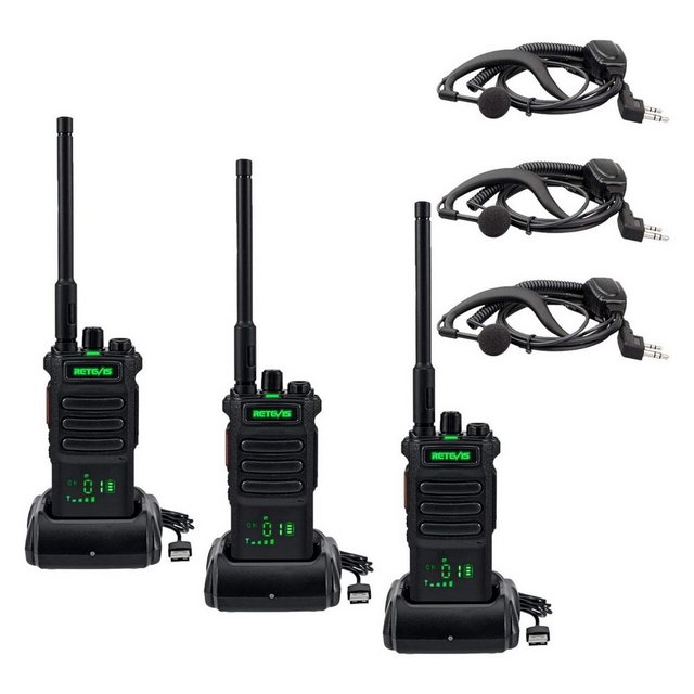 Retevis Walkie Talkie RT86,Headset,VOX Taschenlampe Alarm,2-Wege-Radio für günstig online kaufen