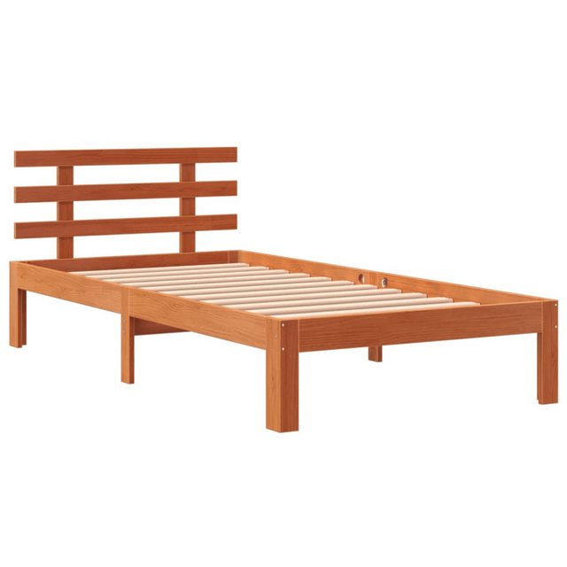 vidaXL Bett Massivholzbett ohne Matratze Wachsbraun 100x200 Kiefernholz günstig online kaufen