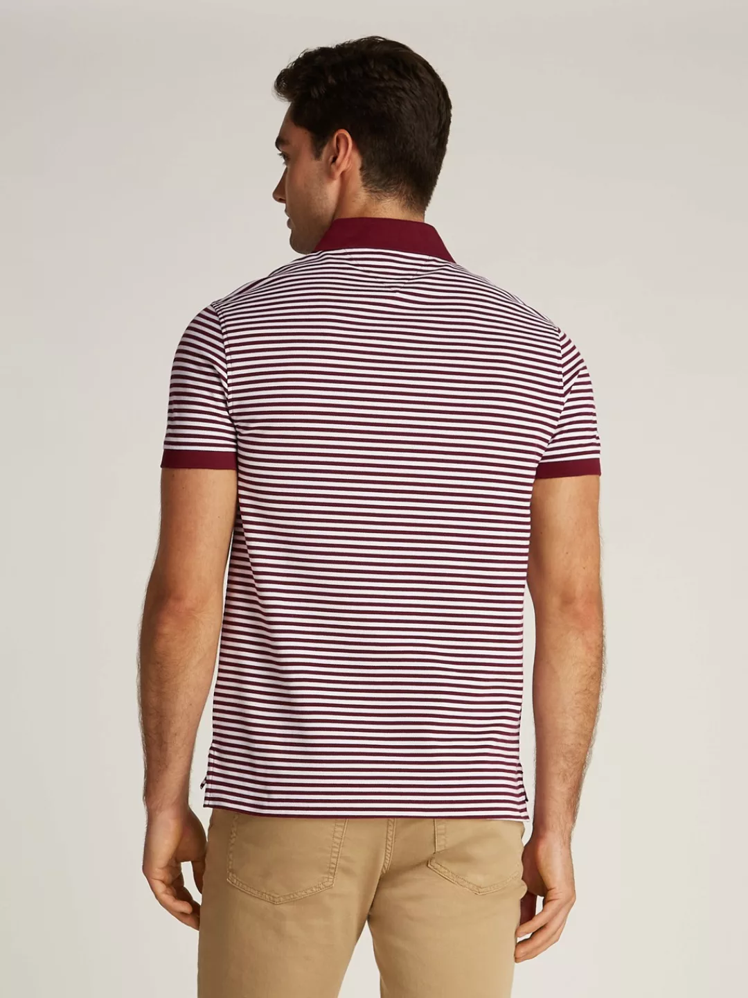 Tommy Hilfiger Poloshirt 1985 SLIM POLO aus leicht strukturiertem Piqué-Mat günstig online kaufen