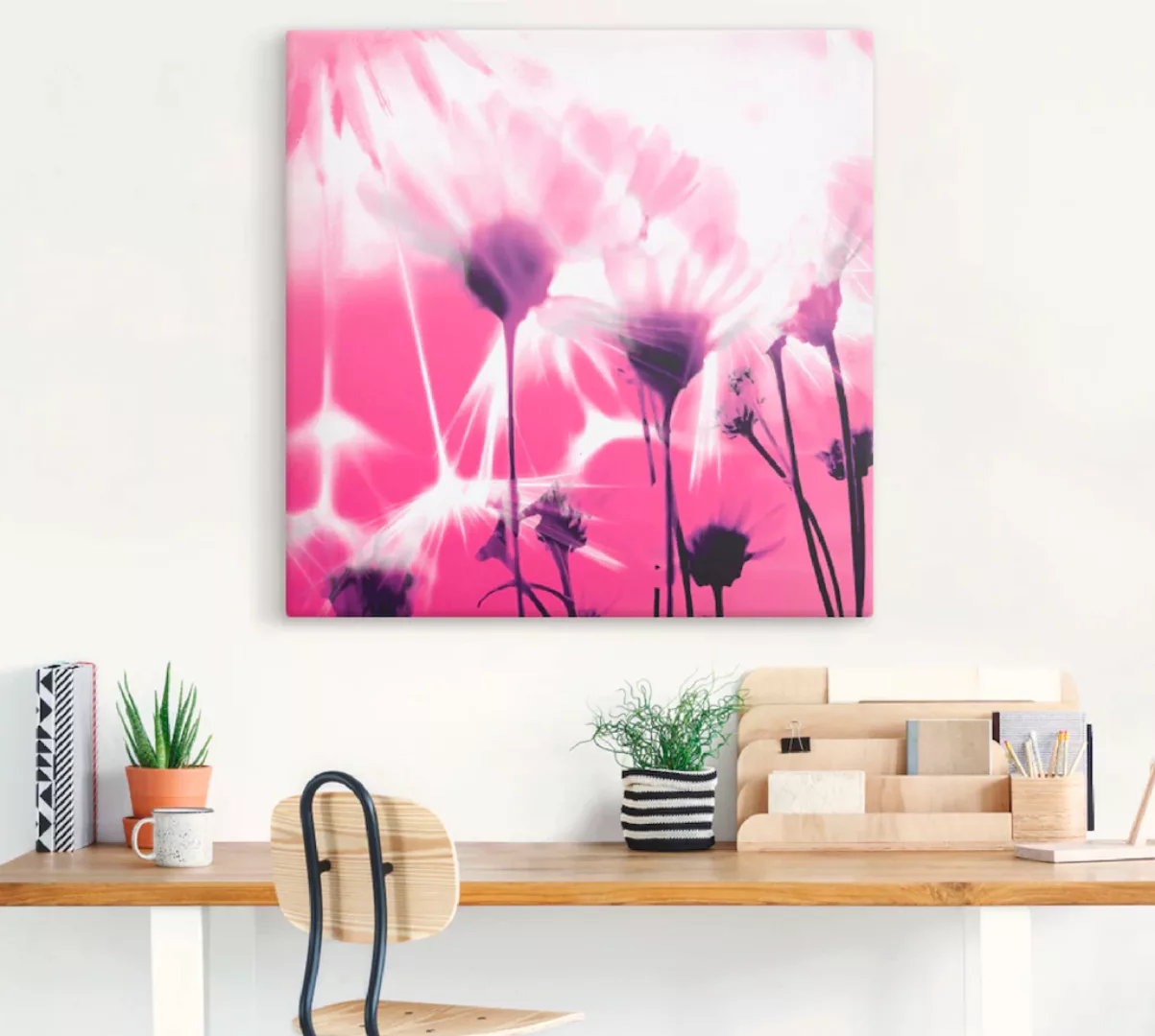 Artland Leinwandbild »Pusteblume abstrakt«, Blumen, (1 St.), auf Keilrahmen günstig online kaufen