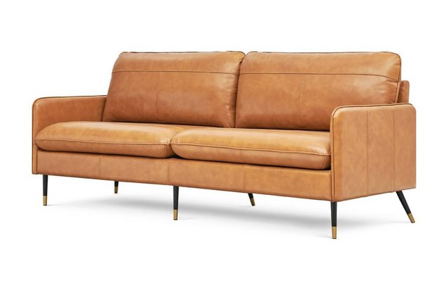 DOTMALL 2-Sitzer 2-Sitzer Sofa Andrea Leder Couch Top-Grain-Leder Sofa günstig online kaufen