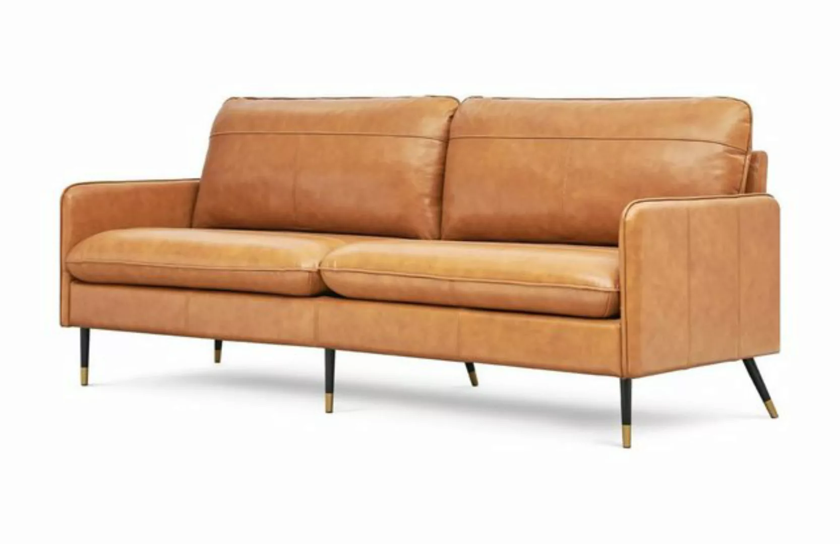 DOTMALL 2-Sitzer 2-Sitzer Sofa Andrea Leder Couch Top-Grain-Leder Sofa günstig online kaufen