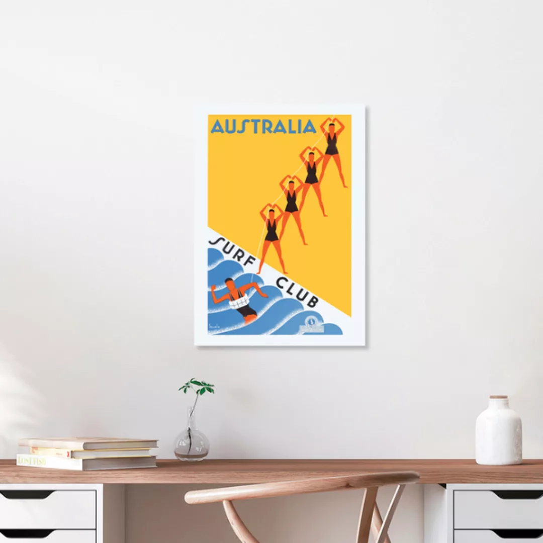 Poster / Leinwandbild - Australia Surf Club günstig online kaufen