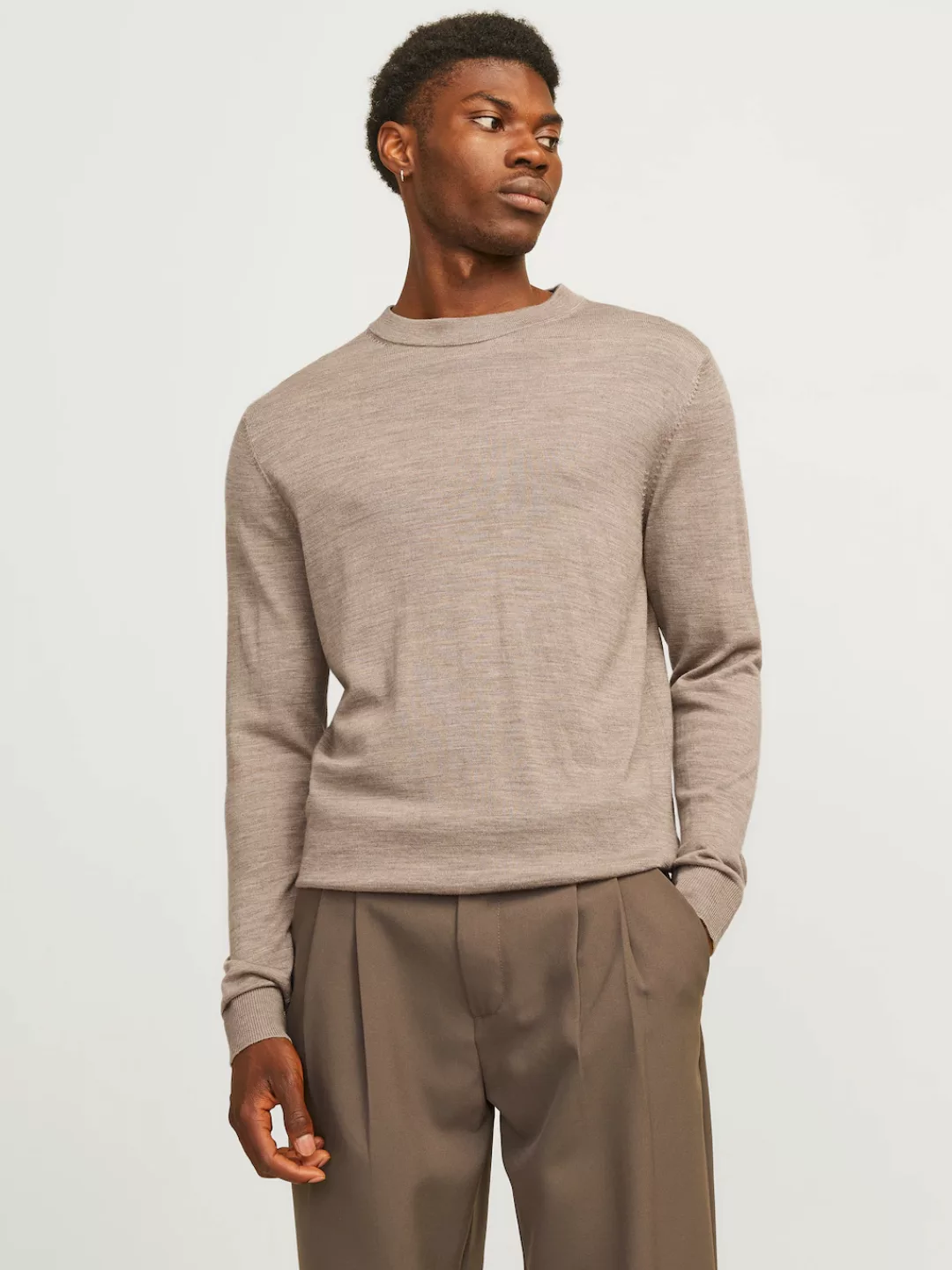 Jack & Jones Rundhalspullover "JPRBLAMARK MERINO KNIT CREW NECK LN" günstig online kaufen