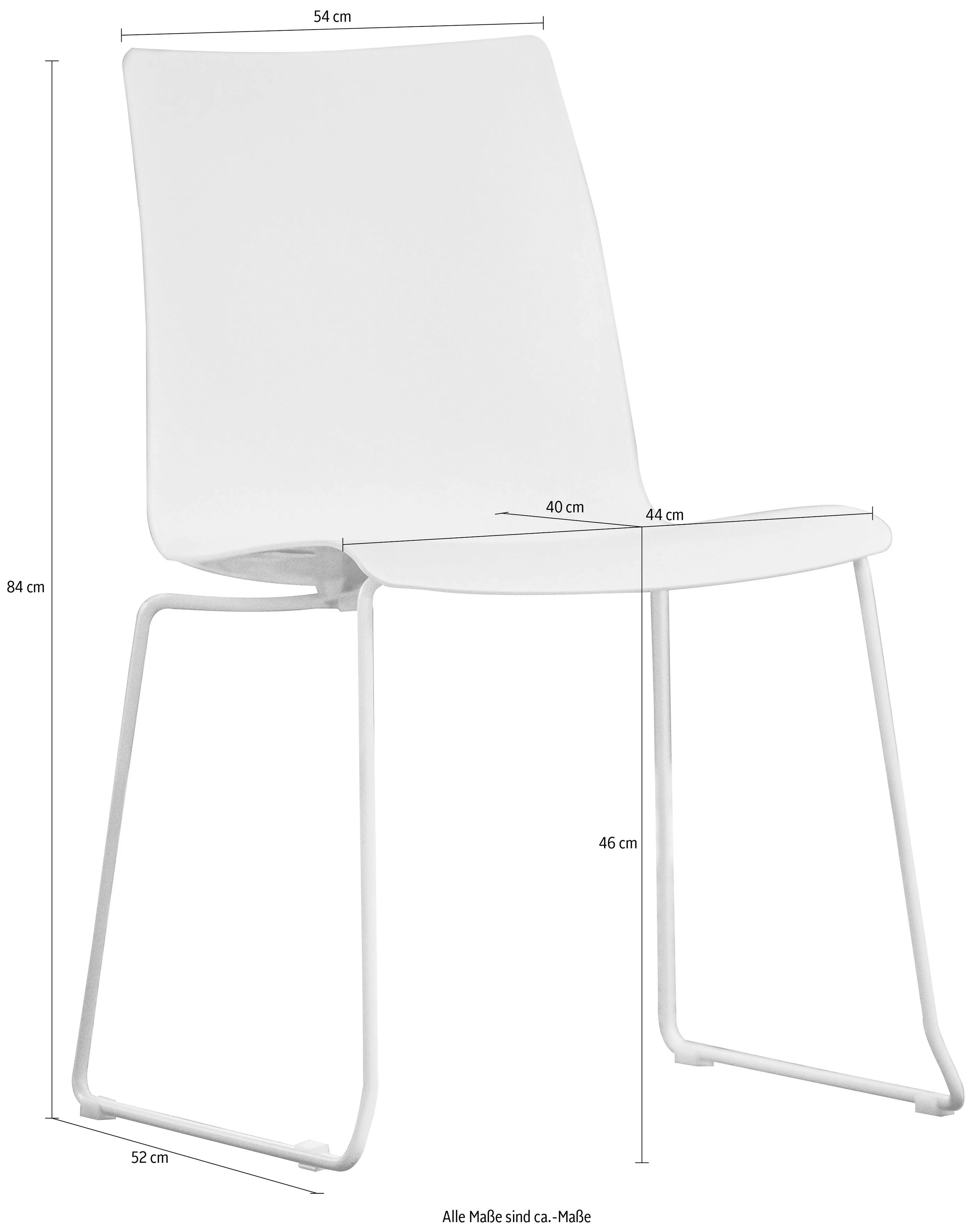 jankurtz Stuhl "slide", Sitzschale aus Kunsstoff, stapelbar, in 3 Farben günstig online kaufen