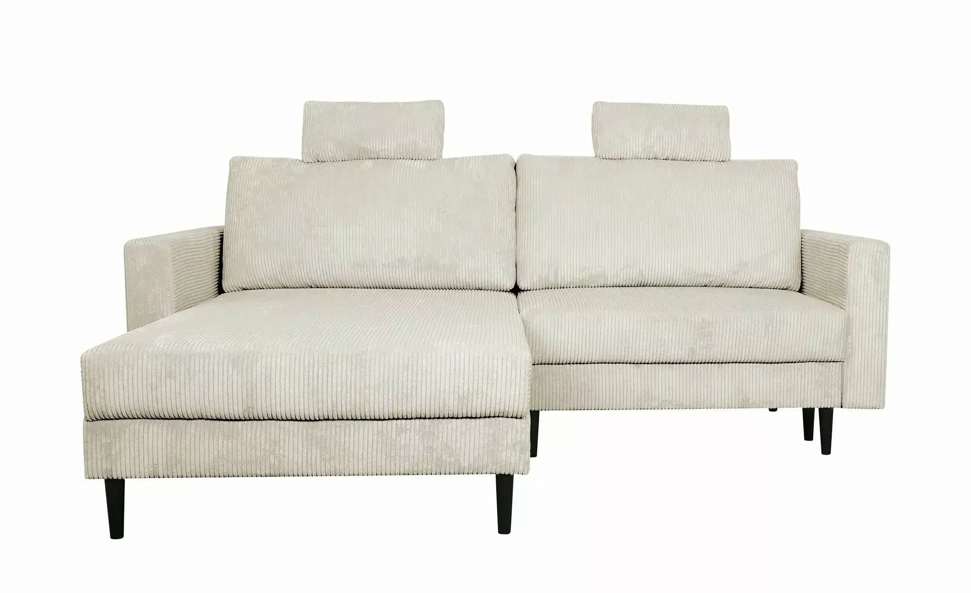 uno Ecksofa trendiger Cordstoff Livorno ¦ creme ¦ Maße (cm): B: 221 H: 105 günstig online kaufen