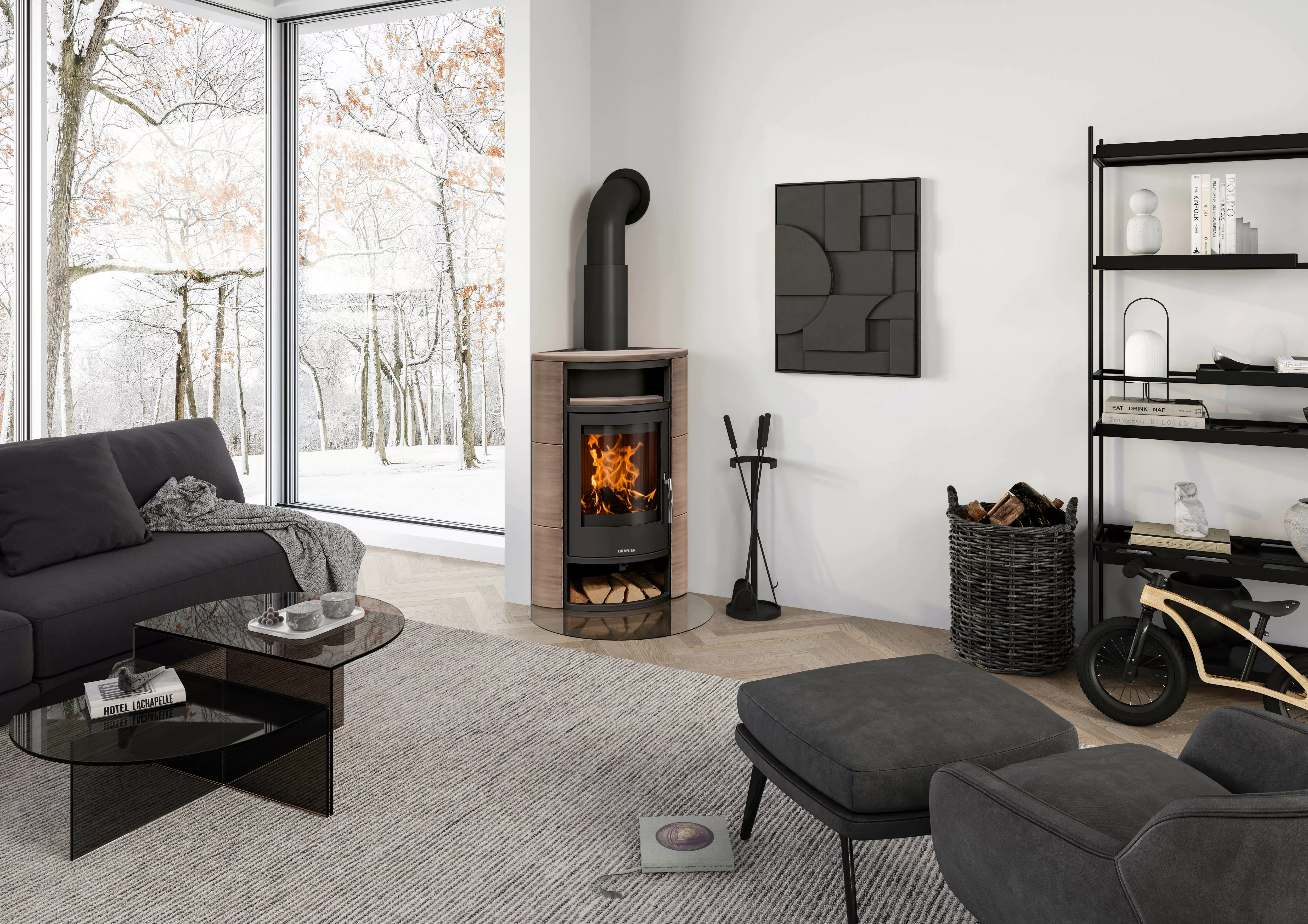 Oranier Kaminofen »»Polar Eck« Grappa«, Eck-6,5 kW günstig online kaufen