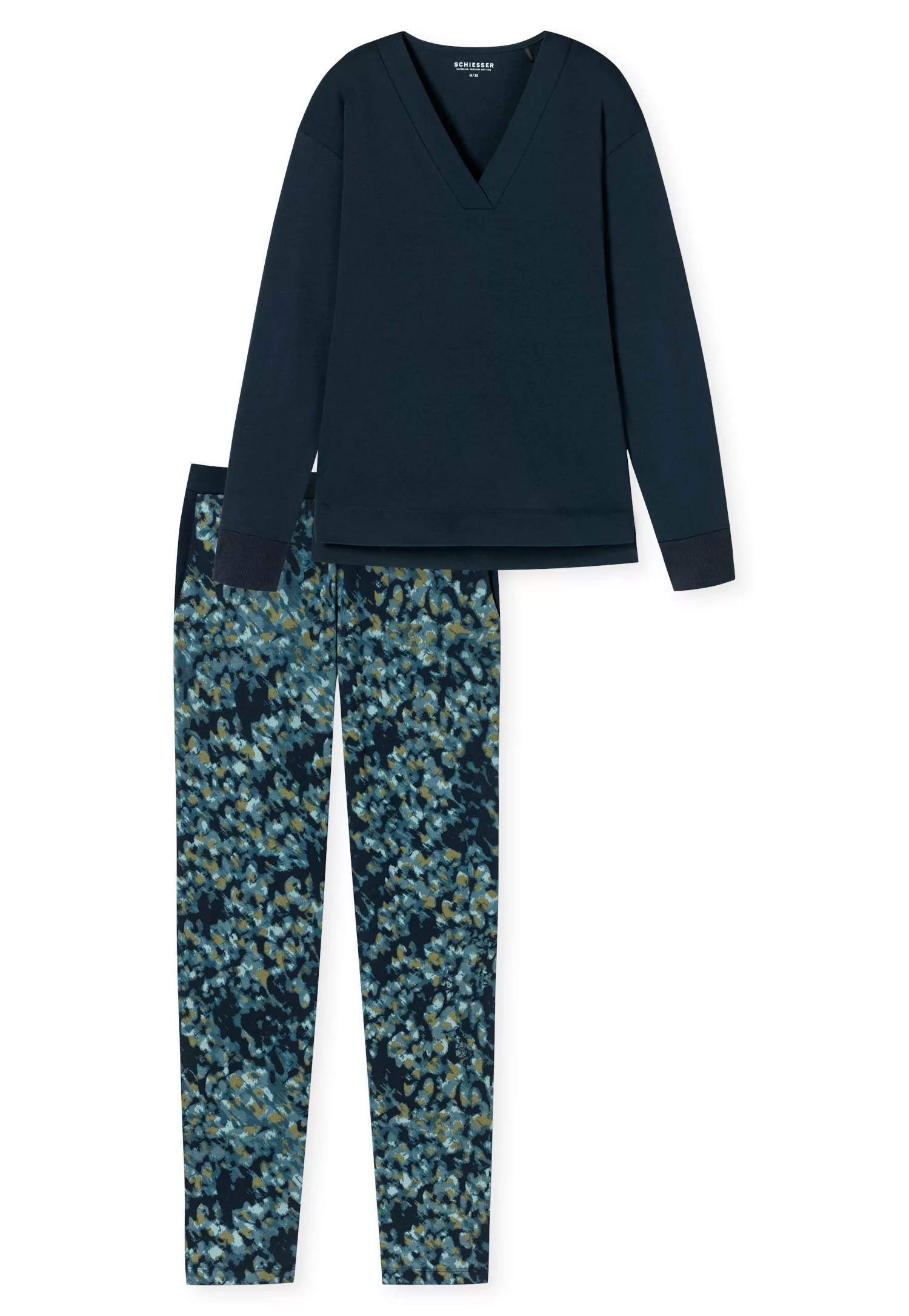 Schiesser Schlafanzug ""Modern Nightwear"", (Set, 2 tlg.), Hose mit florale günstig online kaufen