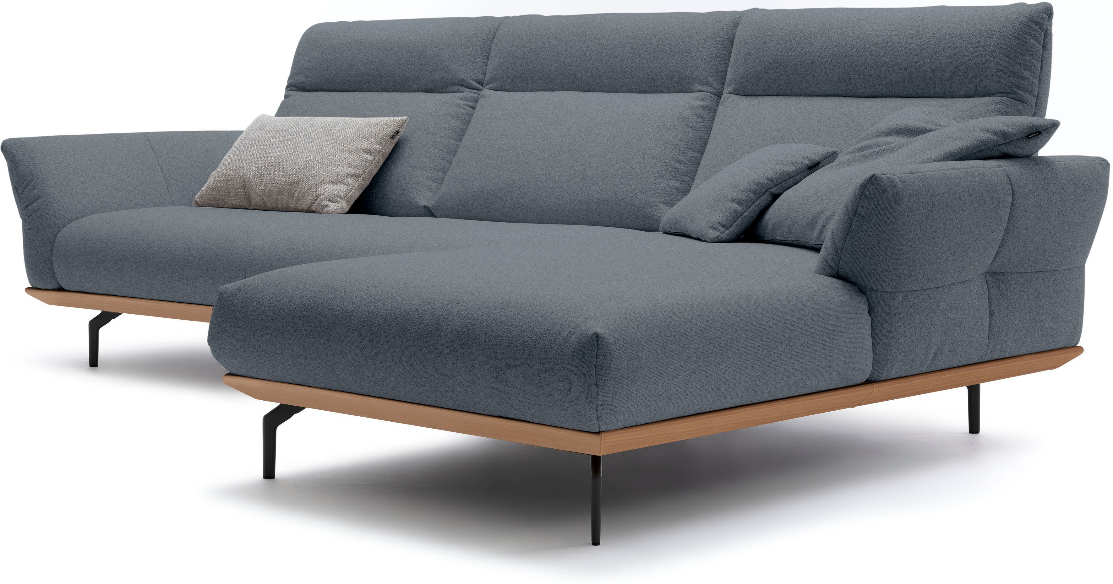 Creation BY ROLF BENZ Ecksofa »CR.460«, Sockel in Eiche, Winkelfüße in Umbr günstig online kaufen