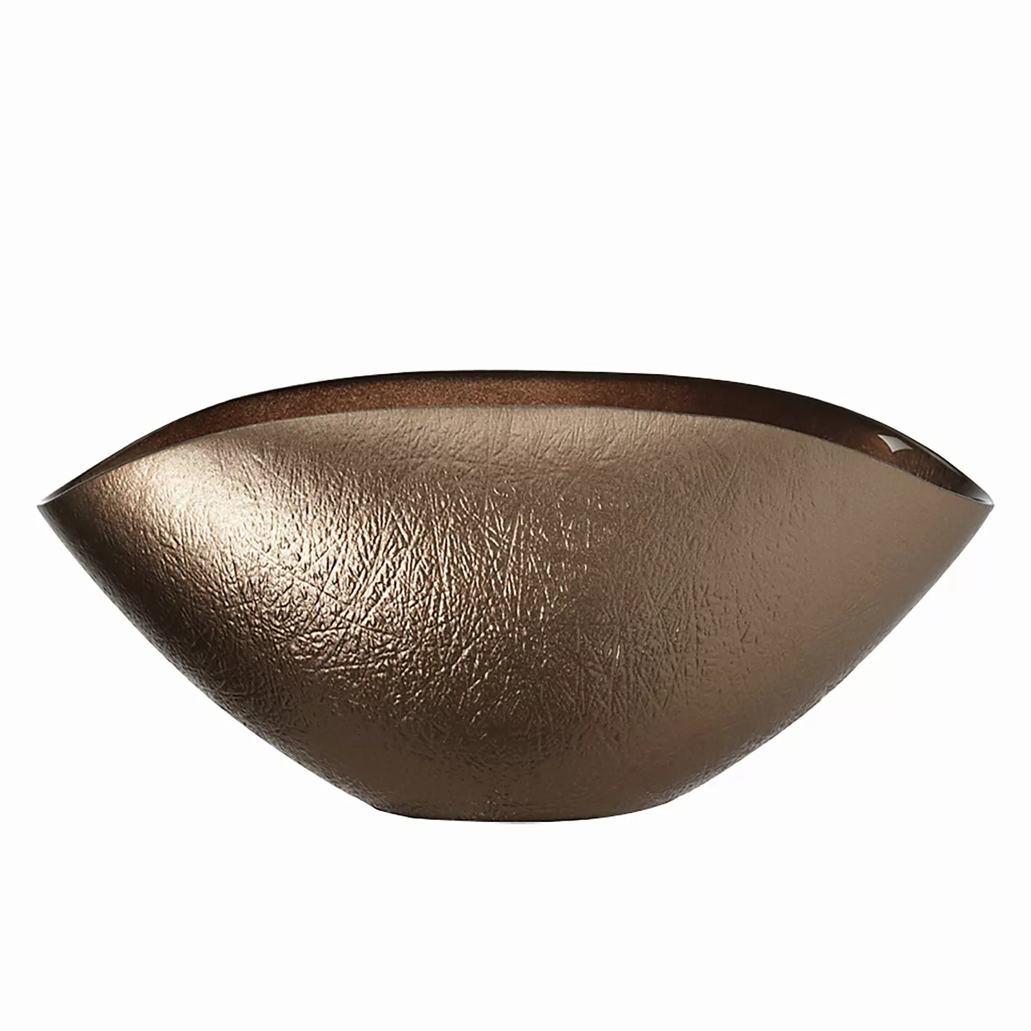 home24 Leonardo Schale Como II Glas 28x13x14 cm (BxHxT) Bronze günstig online kaufen