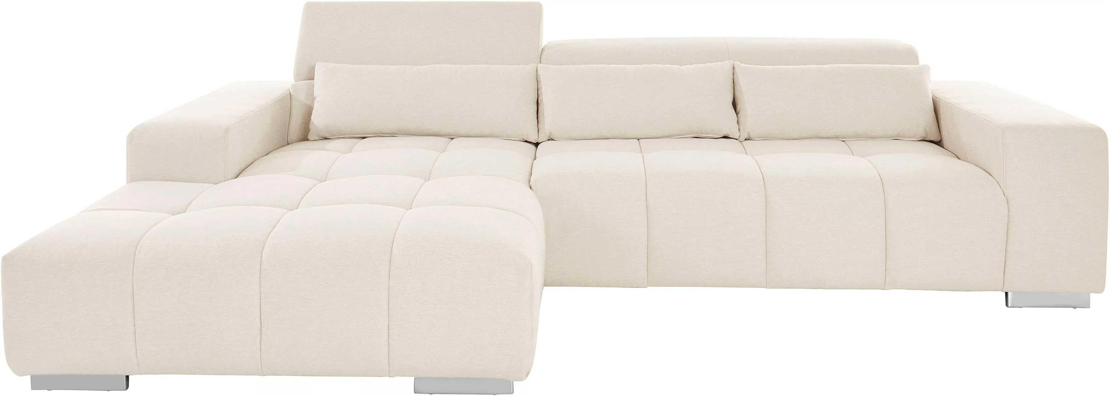 COTTA Ecksofa "Orion", mit Recamiere, inkl. verstellbaren Kopfstützen und 3 günstig online kaufen