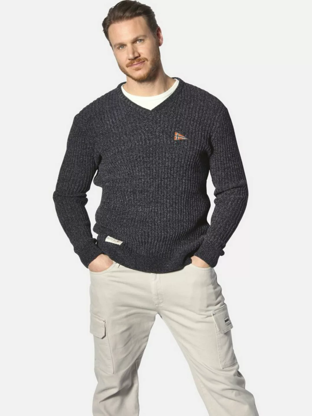 Jan Vanderstorm Strickpullover RONAI +Fit Kollektion, Beanie-Style günstig online kaufen