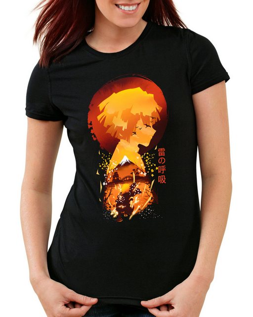 style3 T-Shirt Fire Breath demon slayer anime japan manga cosplay günstig online kaufen