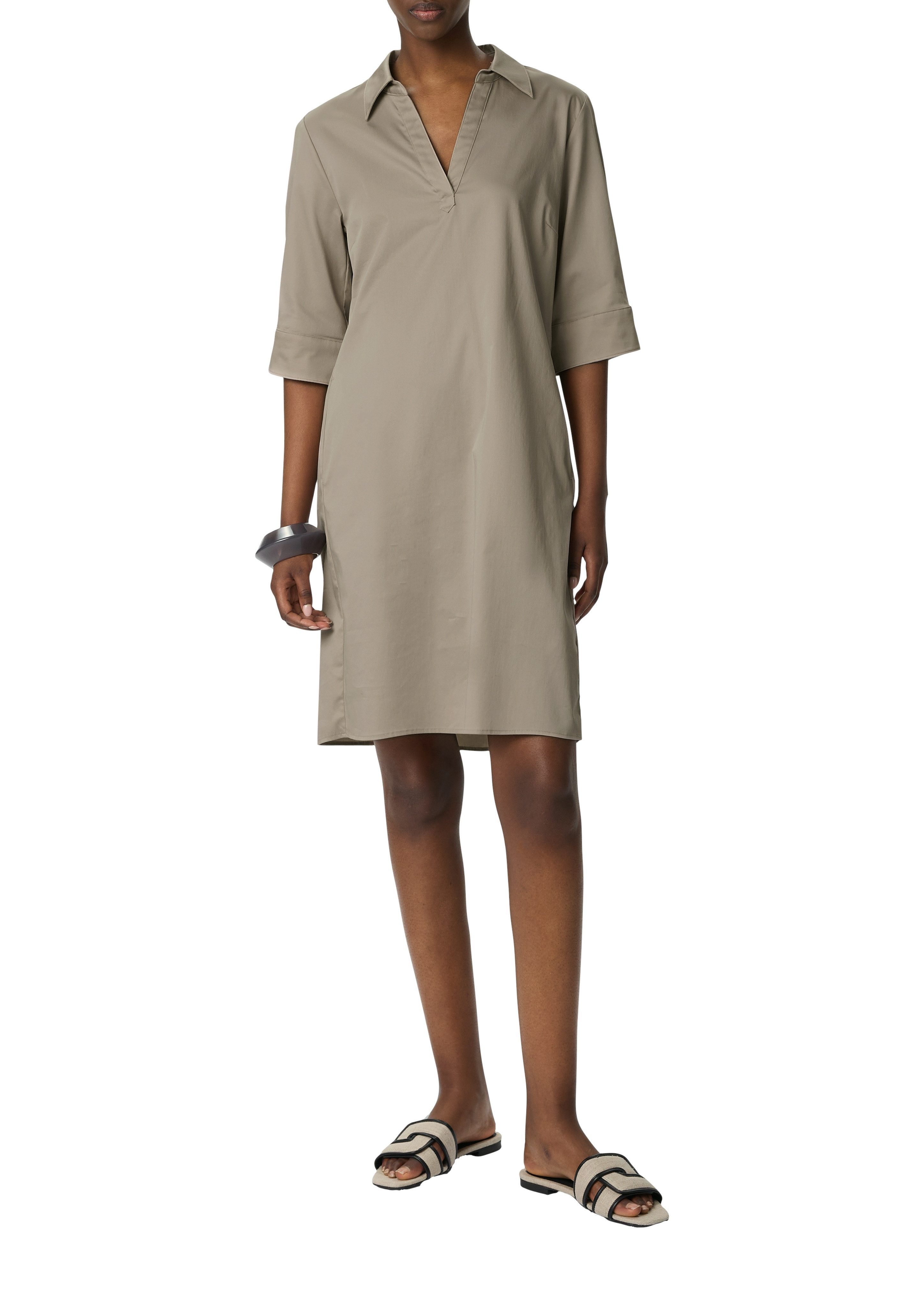 Comma Hemdblusenkleid Sommerkleid mit V-Ausschnitt günstig online kaufen