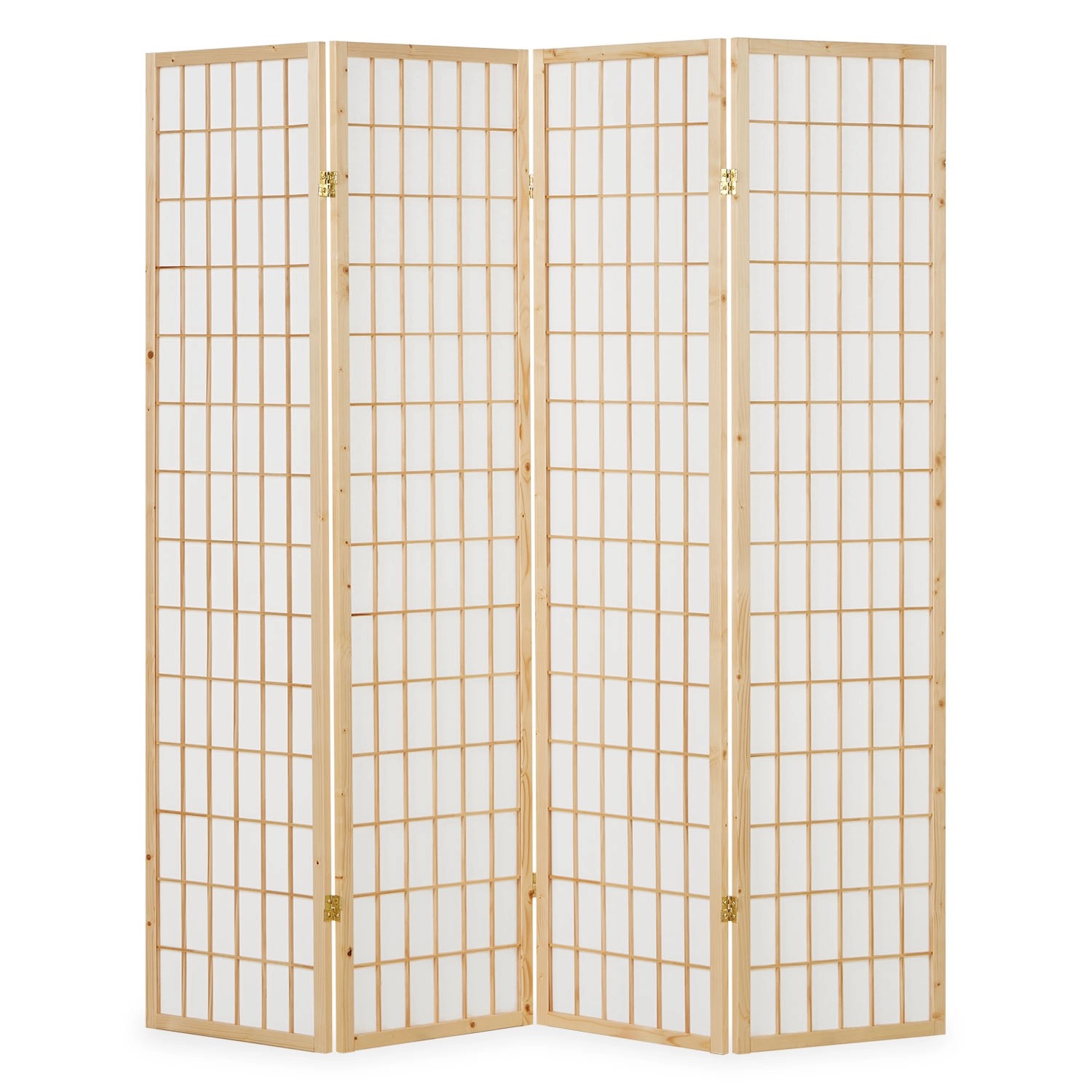 Homestyle4u 4-tlg. Paravent in Braun 176x175 cm 75 günstig online kaufen
