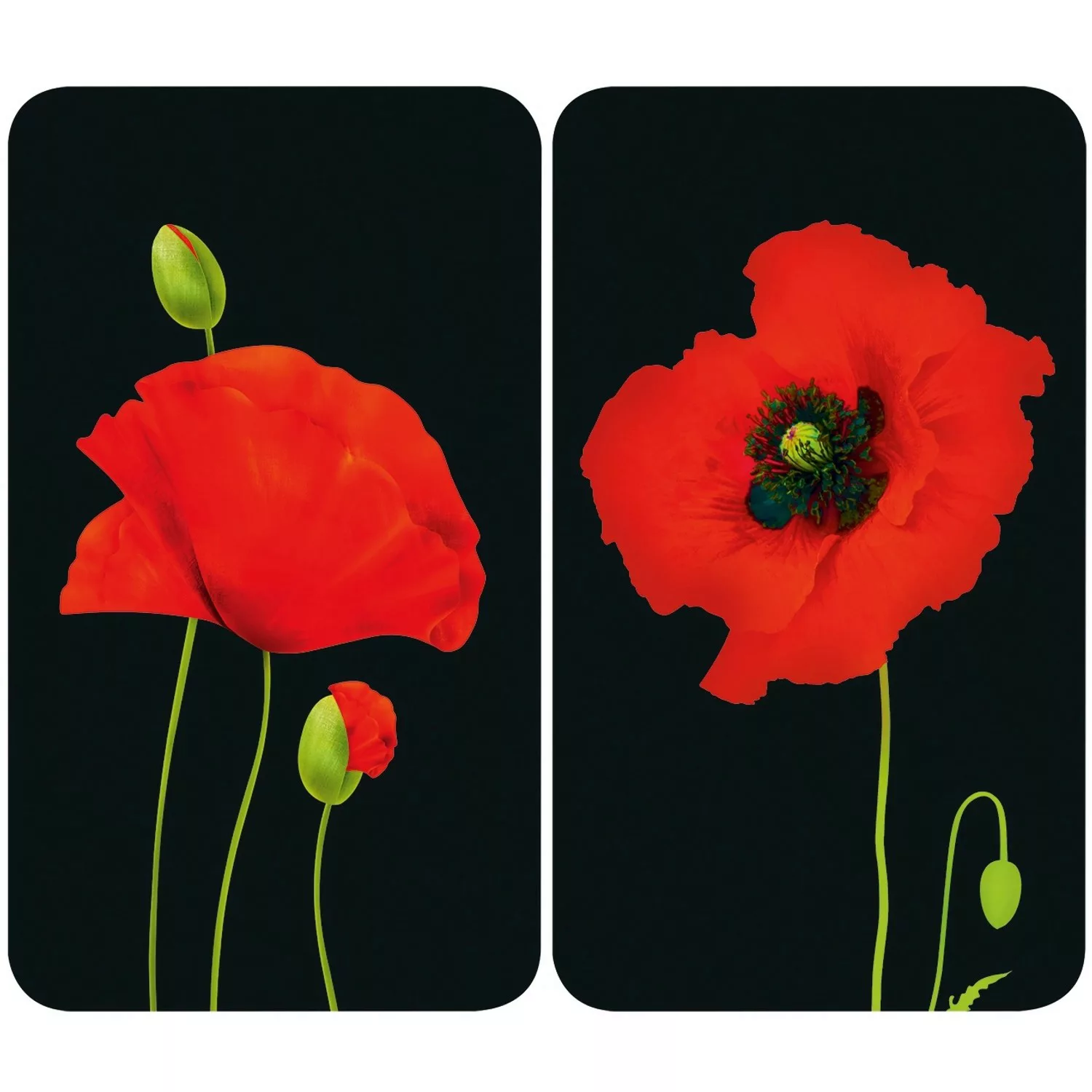 WENKO Herd-Abdeckplatte "Universal Mohn", (Set, 2 tlg.) günstig online kaufen