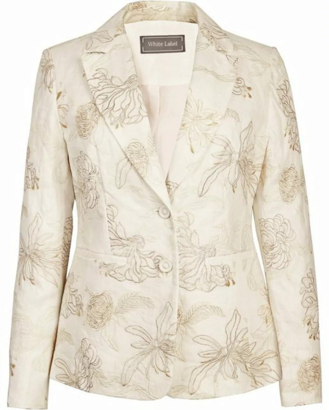 White Label Jackenblazer Blazer mit floralem Allover-Stick günstig online kaufen