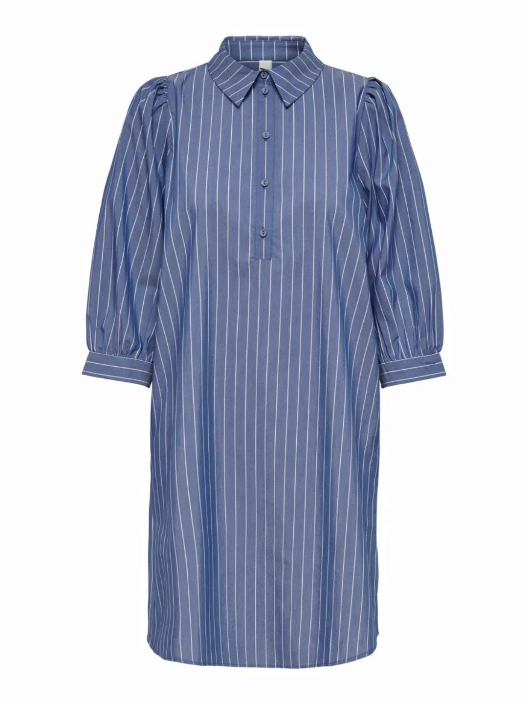 ONLY Gestreiftes 3/4-arm Blusenkleid Damen Blau günstig online kaufen