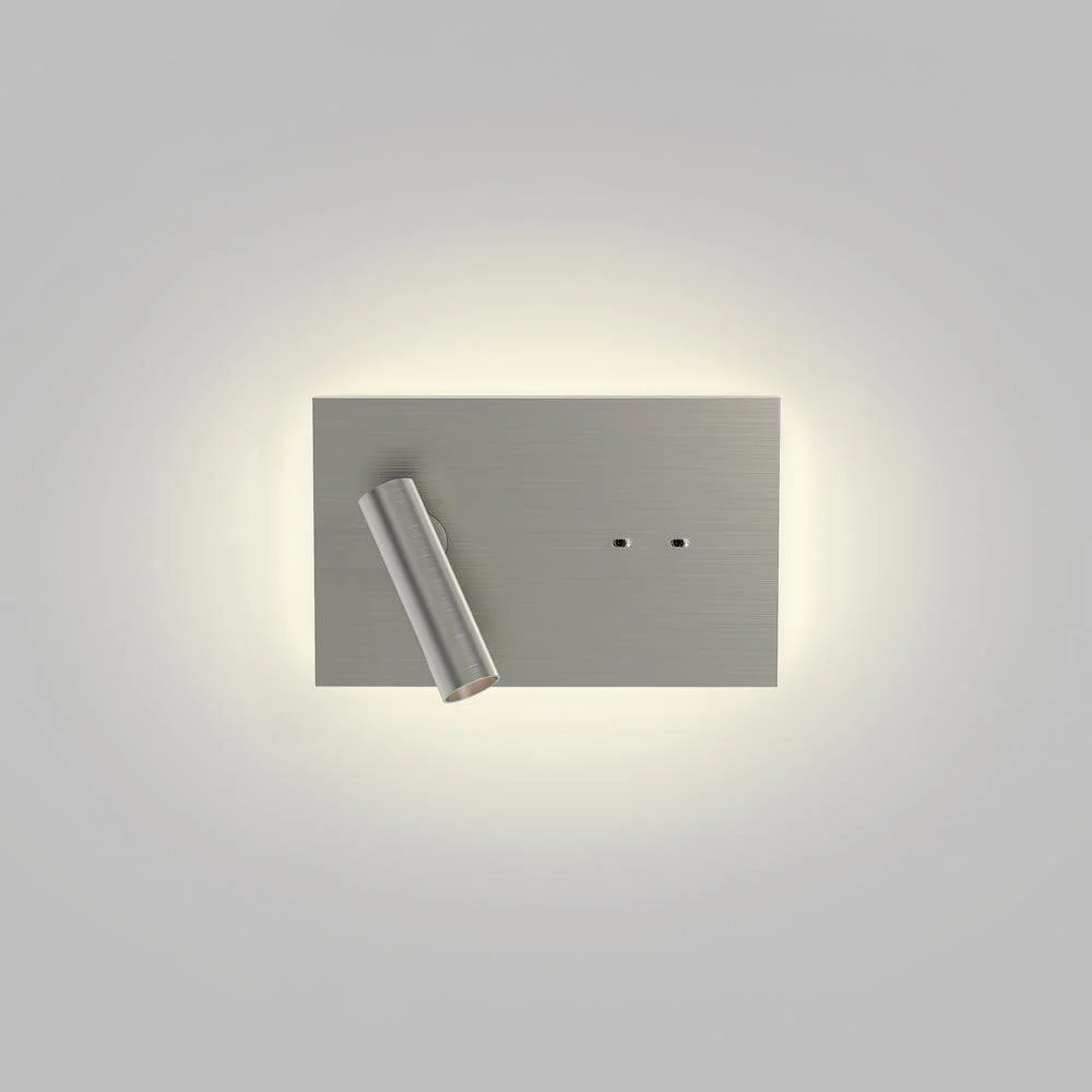 LED Wandleuchte  Edge Reader Mini in Silber günstig online kaufen