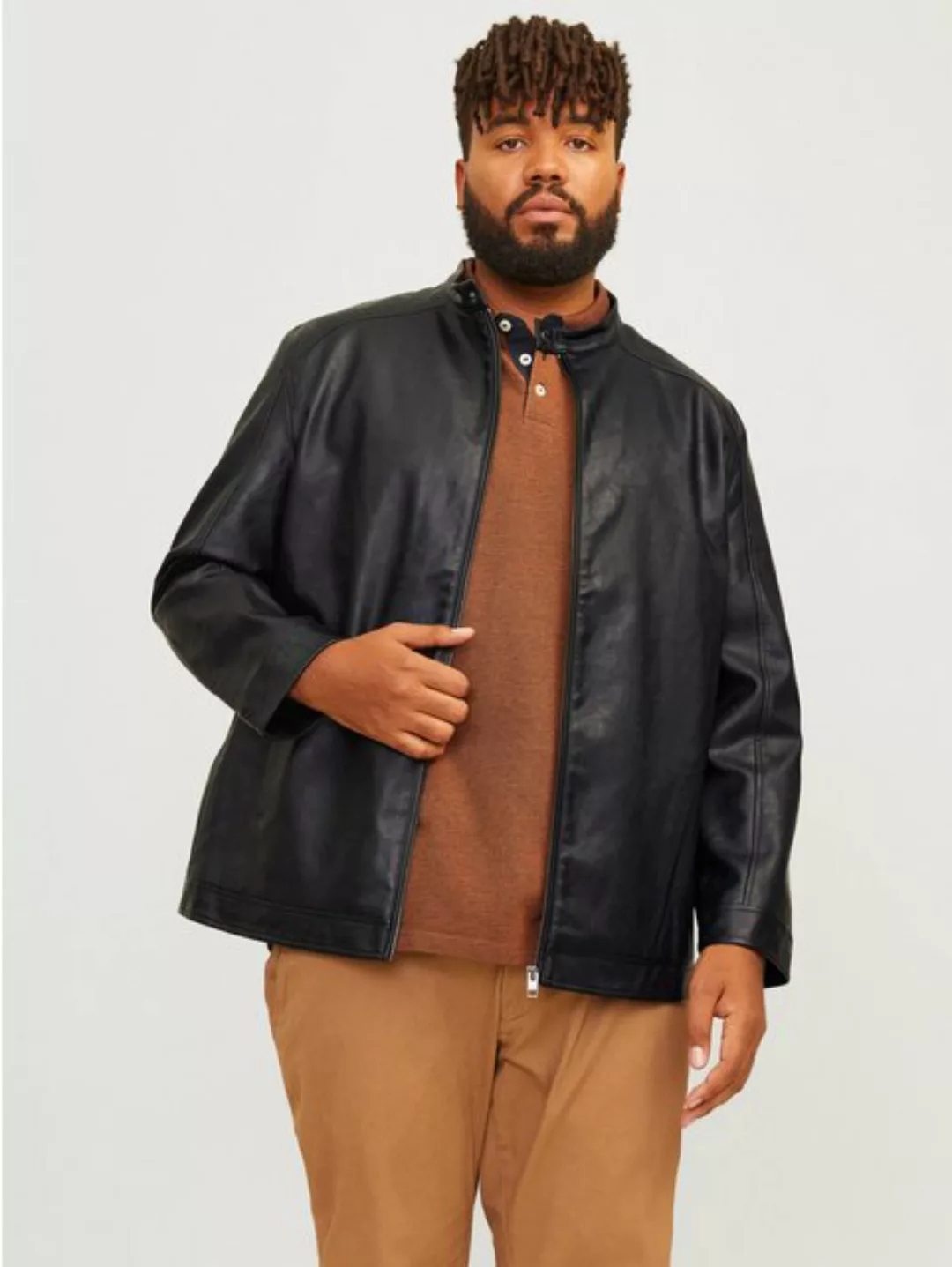 Jack & Jones PlusSize Lederimitatjacke "JJEDYLAN CLEAN PU JACKET NOOS PLS", günstig online kaufen