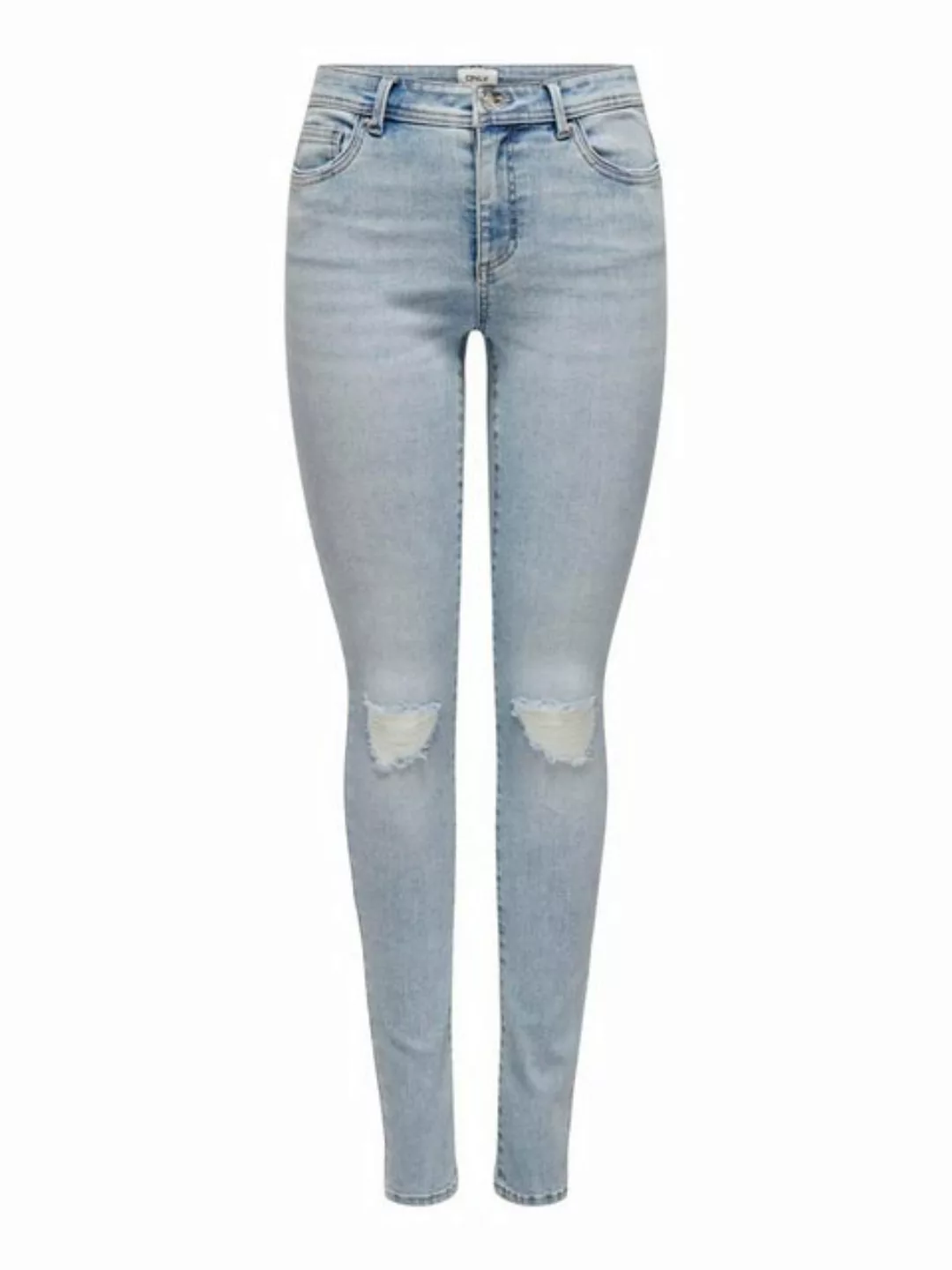 ONLY Skinny-fit-Jeans ONLWAUW MID WAIST KNEE DES PIM mit Destroyed Effekt günstig online kaufen