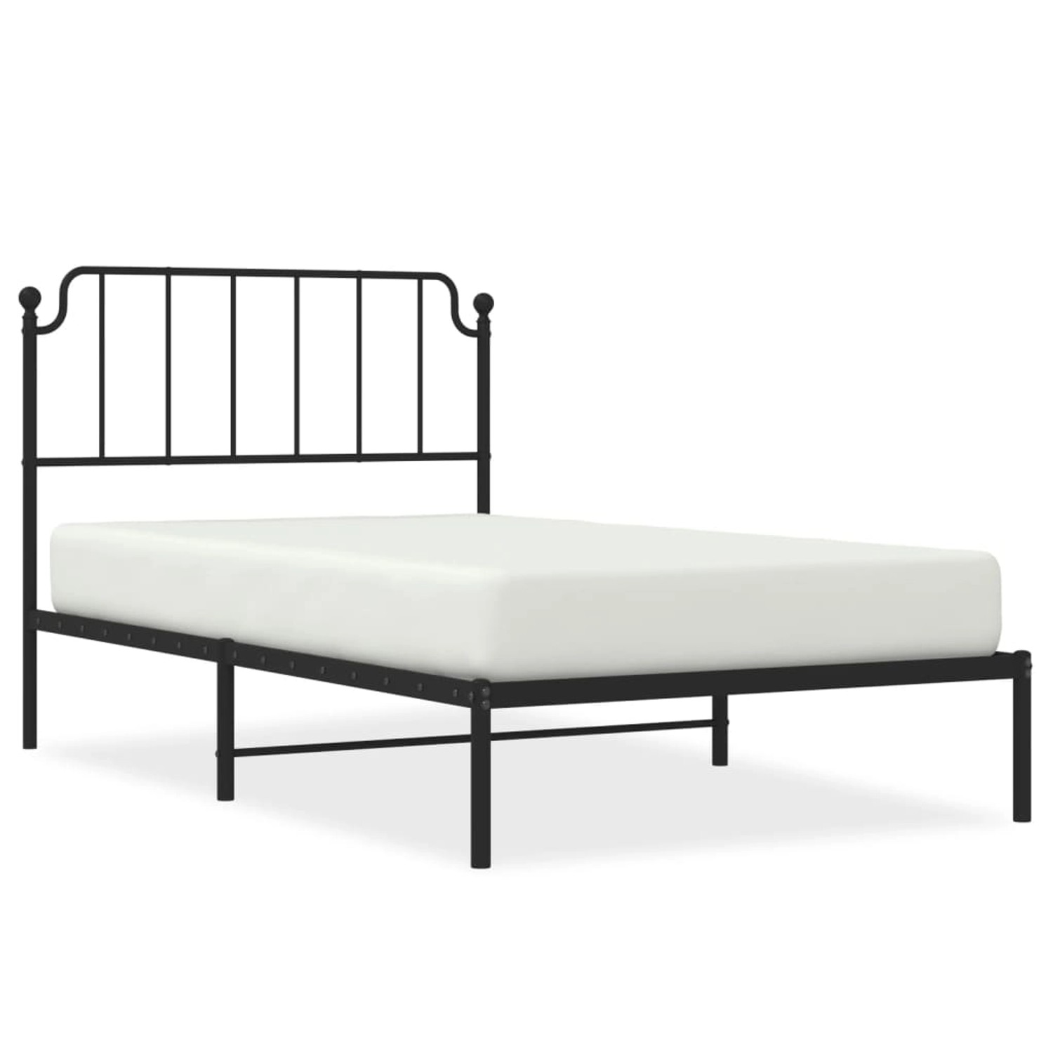 vidaXL Bettgestell mit Kopfteil Metall Schwarz 107x203 cm Modell 151929767 günstig online kaufen